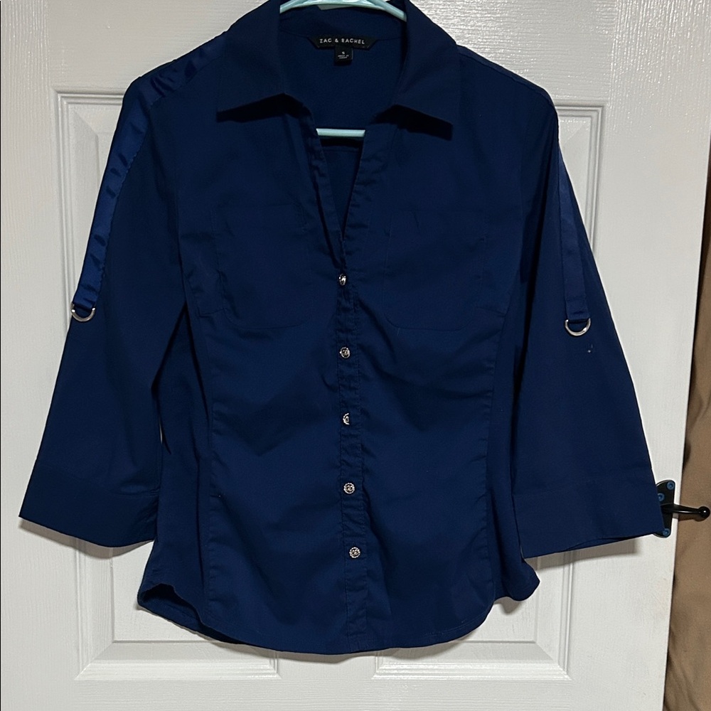 Zac & Rachel Women's Deep Blue Button-Down Shirt